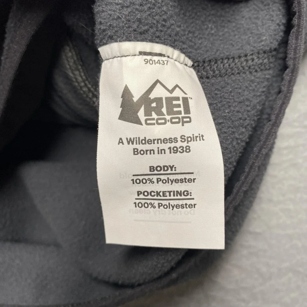 REI Co-op Jacket Mens XL Gray Fleece Full Zip Zip Pockets Warm Hiking Outdoor - Picture 5 of 9